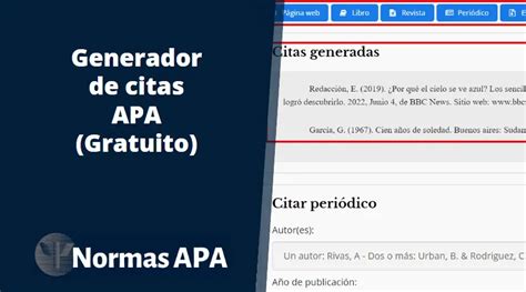 cita apa generador|Generador de citas APA gratuito [Versión 2024]